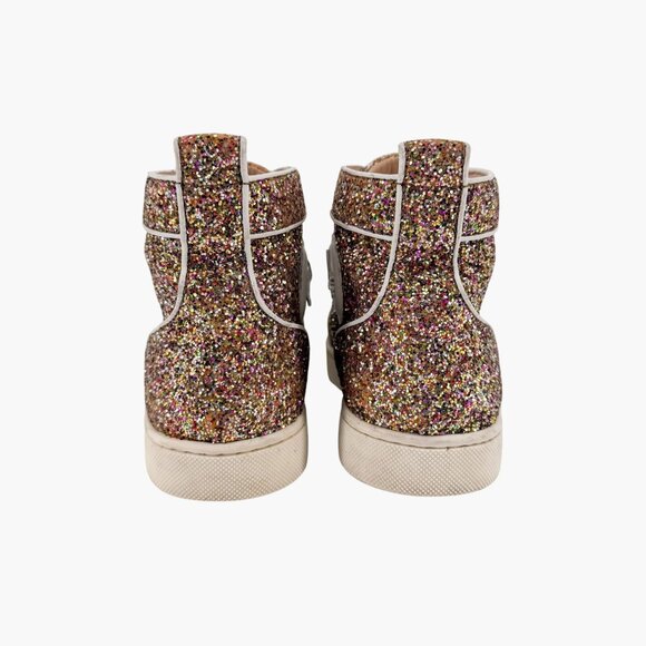 Christian Louboutin Rantus Orlato Glitter High Top Sneakers Size 38 US 8 Women's - Picture 7 of 16